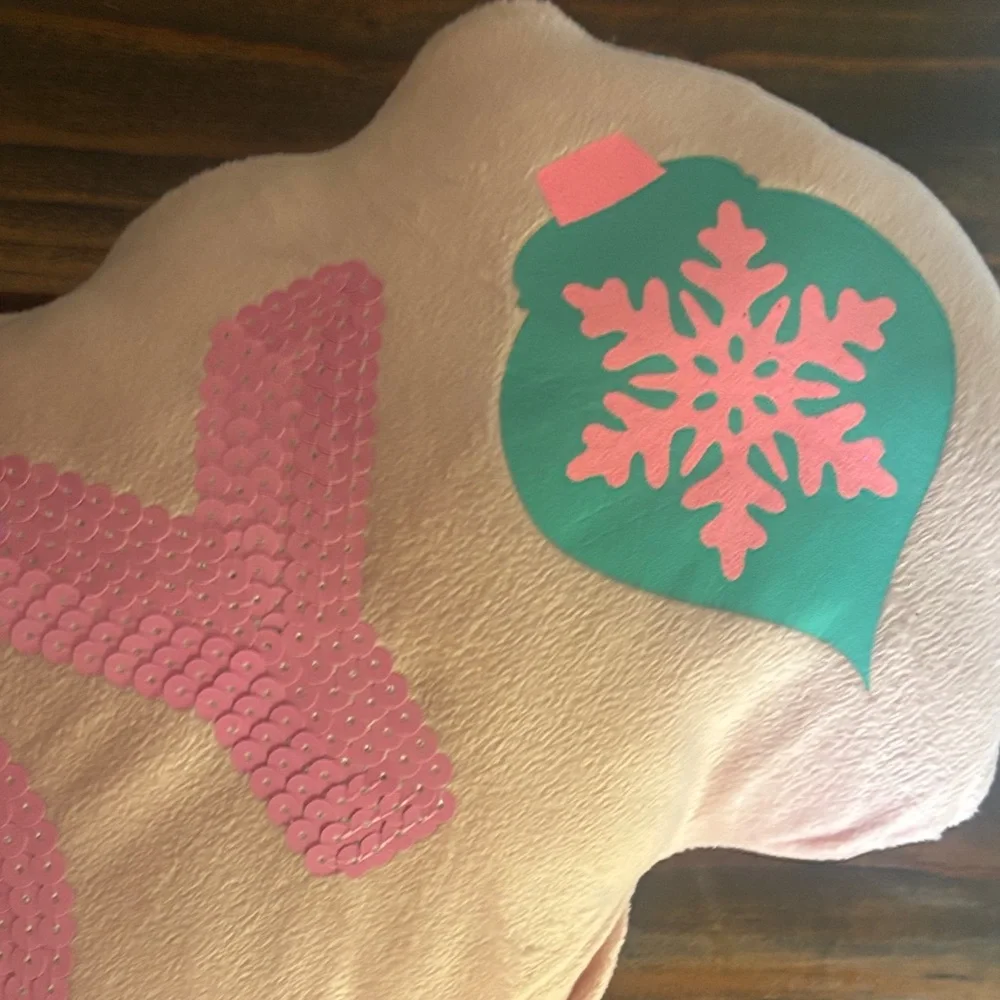Pink Joy Pillow with Ornament Design